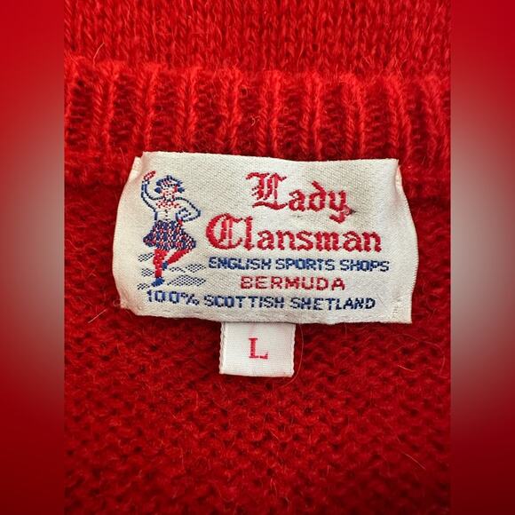 Vintage Lady Clansman Scottie Shetland Wool Vest Size Large - Picture 9 of 9